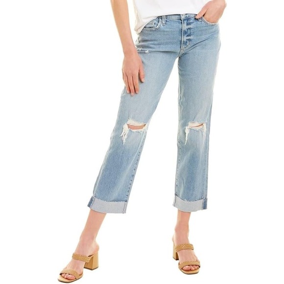 Joe's Jeans The Niki Jeans Mid Rise Boyfriend Distressed Denim Solasta NWT Sz 32 - Picture 1 of 7